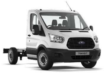 ford transit chassis cab white