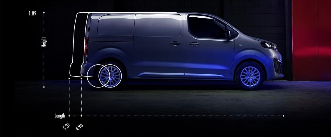 fiat scudo drawing of height an long wheel base