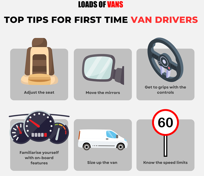 infographic - top tips for first time van drivers