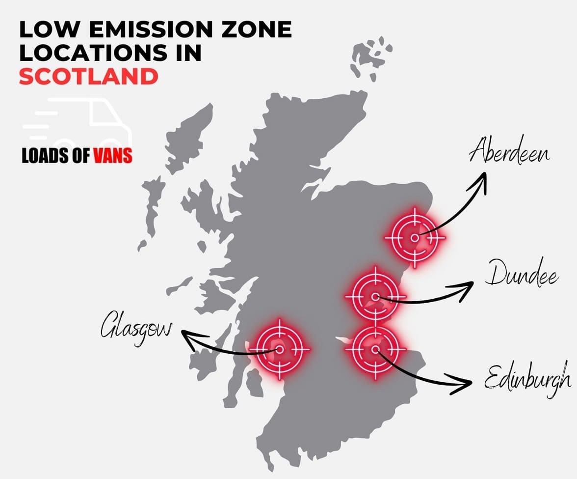 lez scotland - low emission zone map